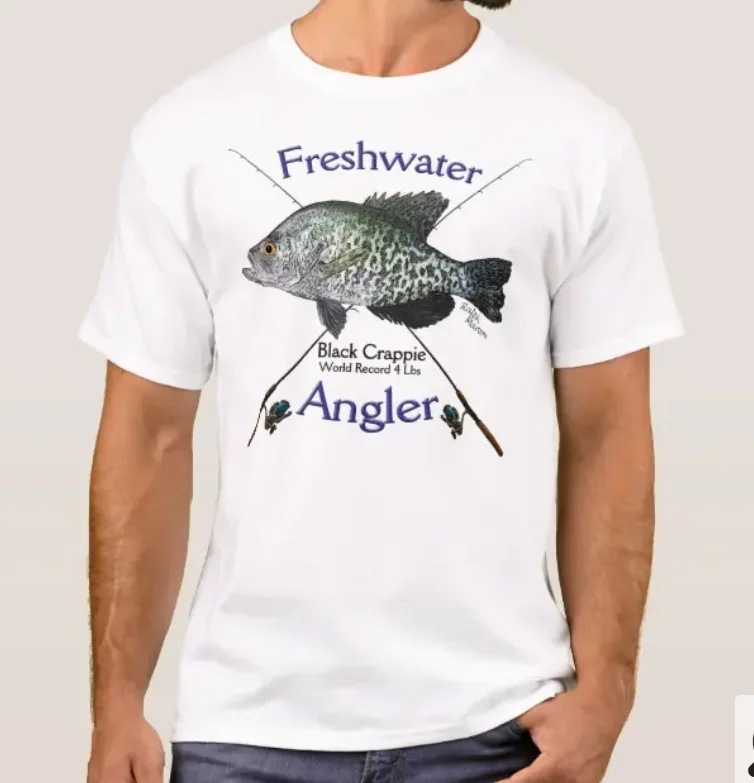 

Black Crappie Freshwater Fishing Fisherman Angler Gift T-Shirt. Summer Cotton Short Sleeve O-Neck Mens T Shirt New S-3XL