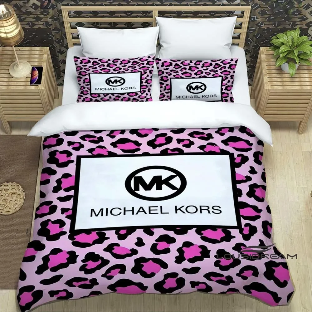

Модный комплект постельного белья Michael-Kors, модное украшение для дома с 3D принтом для мальчиков и девочек, Комплект постельного белья большого размера, пододеяльник, наволочки