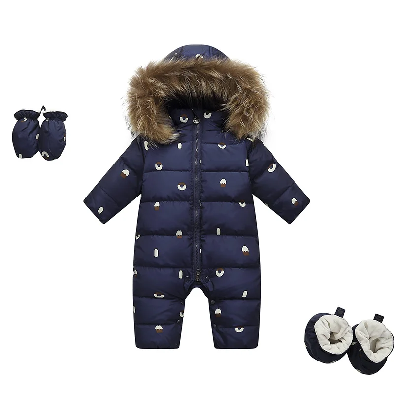 

degree Russia winter children -30 clothing down jacket for baby Girl clothes Kids Jumpsuit boy outerwear coats thicken snowsuits