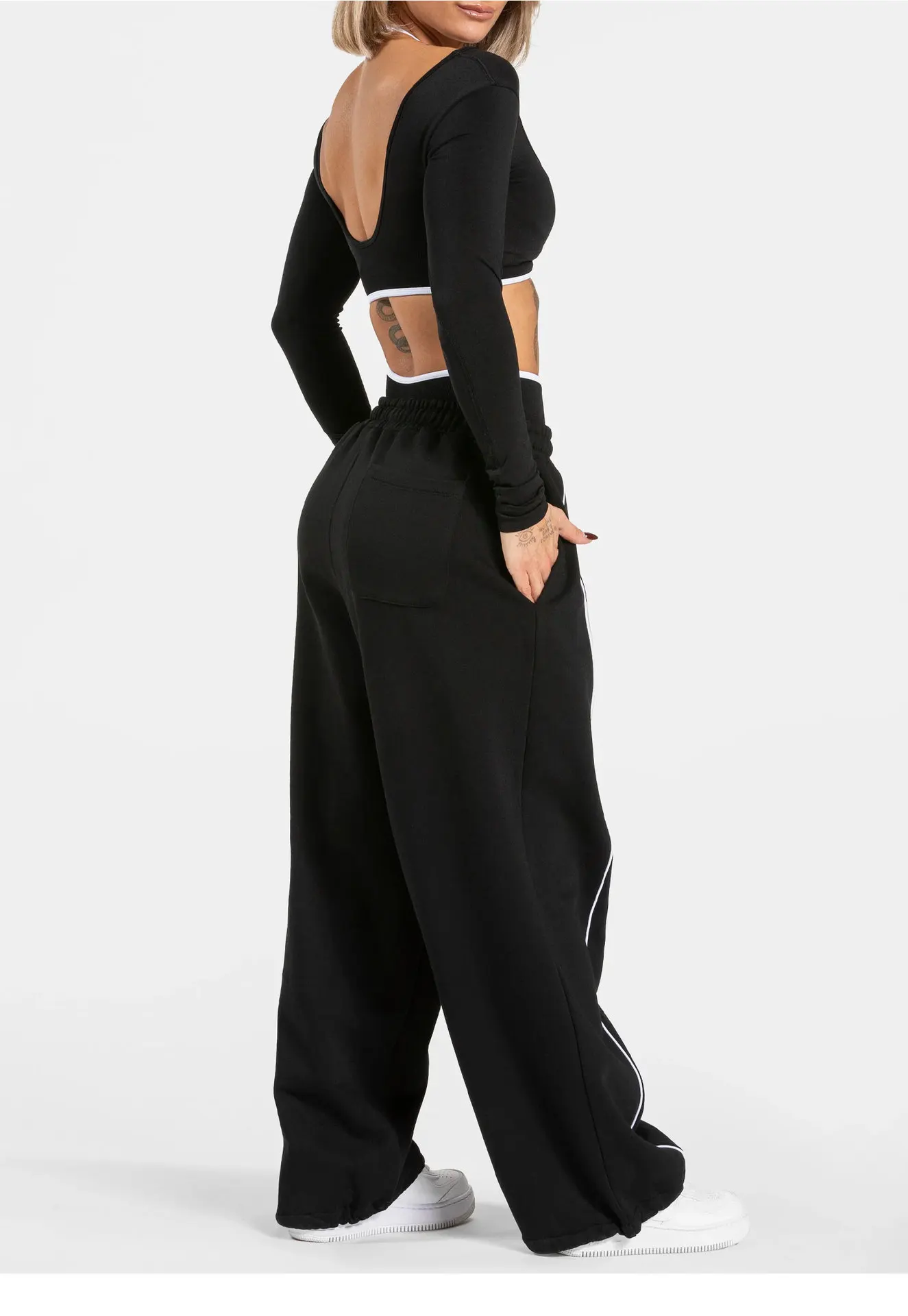 Pantalon Large Sport Femme avec Poches