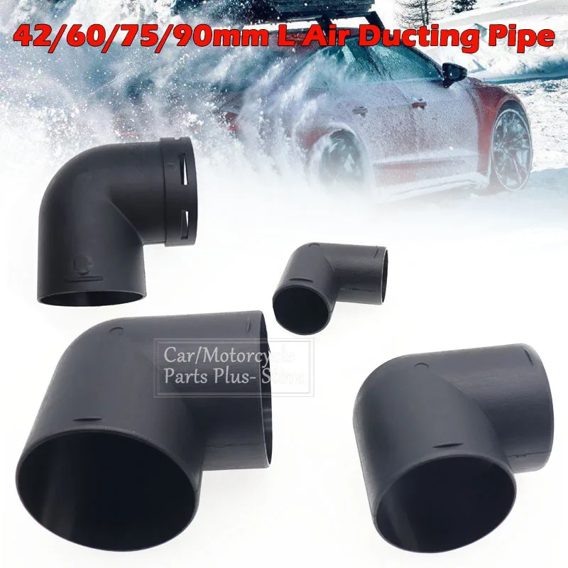 42/60/75/90mm Car Air Heater Ducting Pipe Elbow Outle Black Plastic