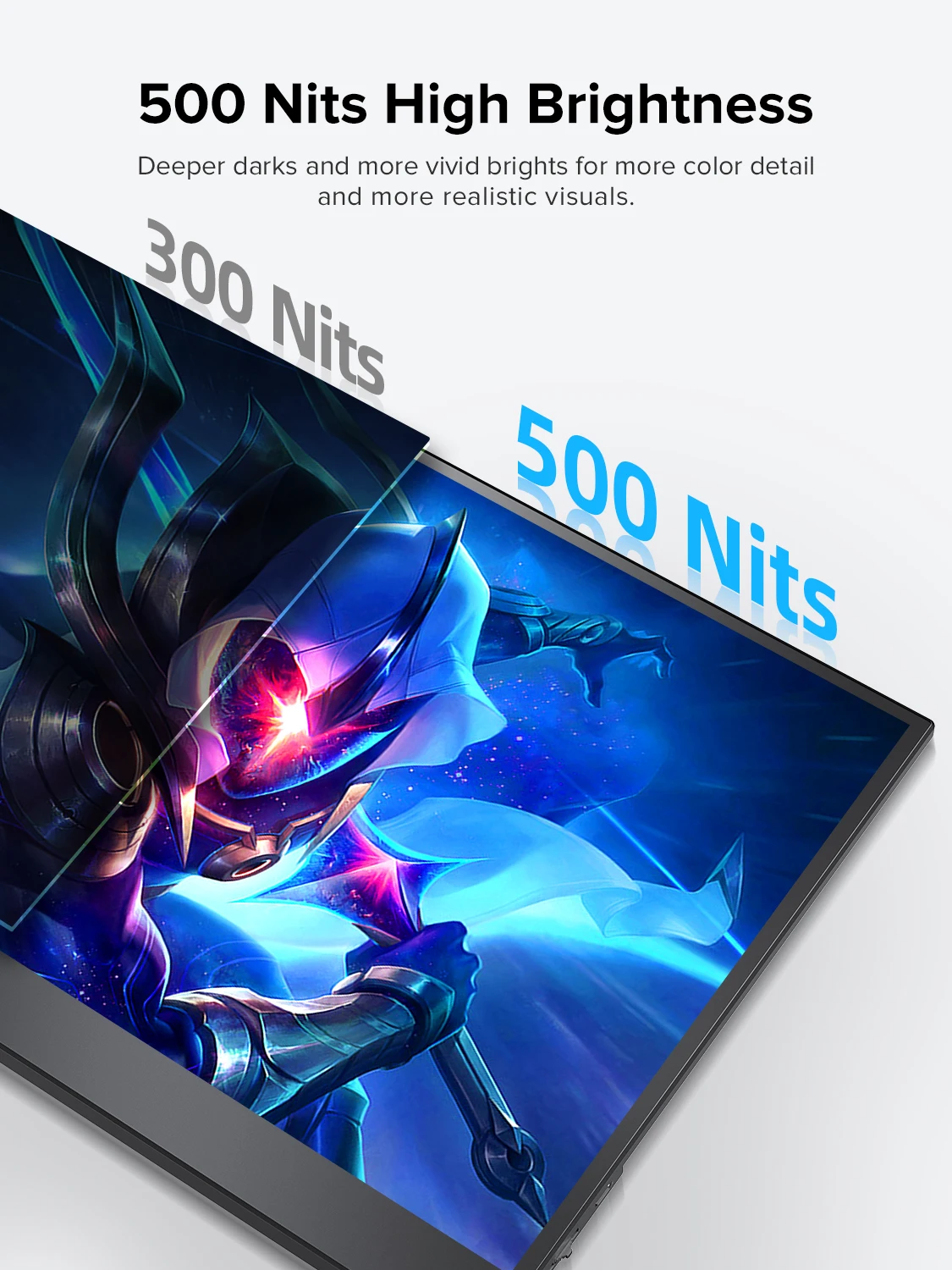UPERFECT 16.1 ޴ , 1080P ̹ ÷, 144Hz IPS , PS5/4/3 ġ Ʈ PC Mac Xbox