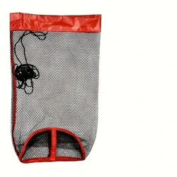 Single - Pack Quick - Dry Nylon Mesh Fishing Bag - Foldable and Durable (Black)