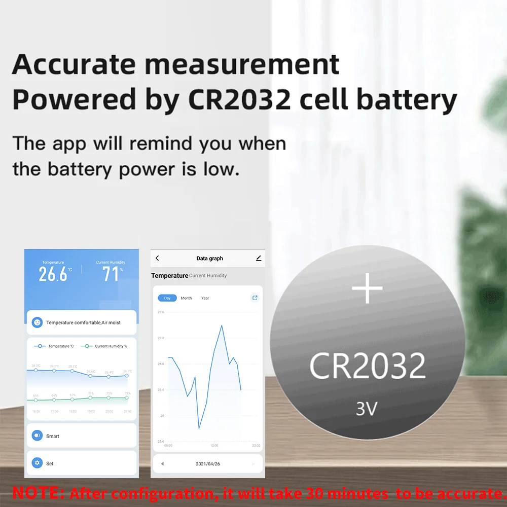 Thermomètre / Hygromètre WiFi avec écran LCD compatible Lidl Home et Tuya  Smart Life 