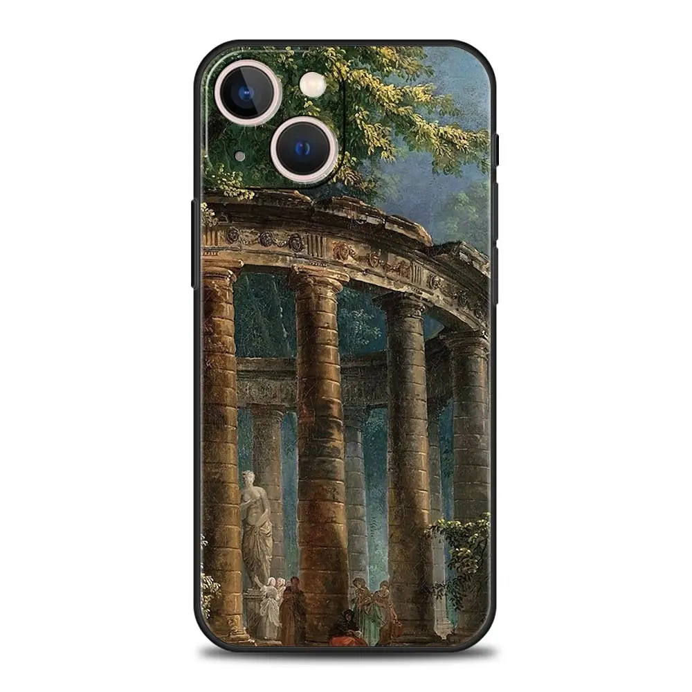 thumbnail image 1 of Renaissance art Painting For iPhone 11 12 13 15 14 Pro Max Phone Case X XR XS 7 8 Plus SE 2020 Luxury Black Soft Cover Funda, 1 of 5