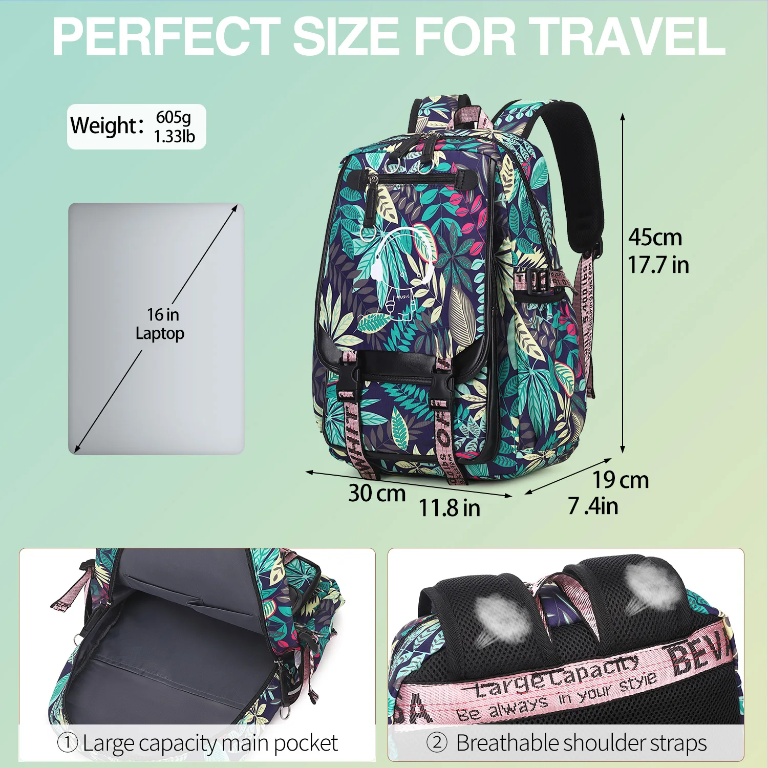 Teenage Schoolbag, Boys Shoulder Backpack, Fashion Printing Schoolbag, Student Schoolbag, Travel Backpack