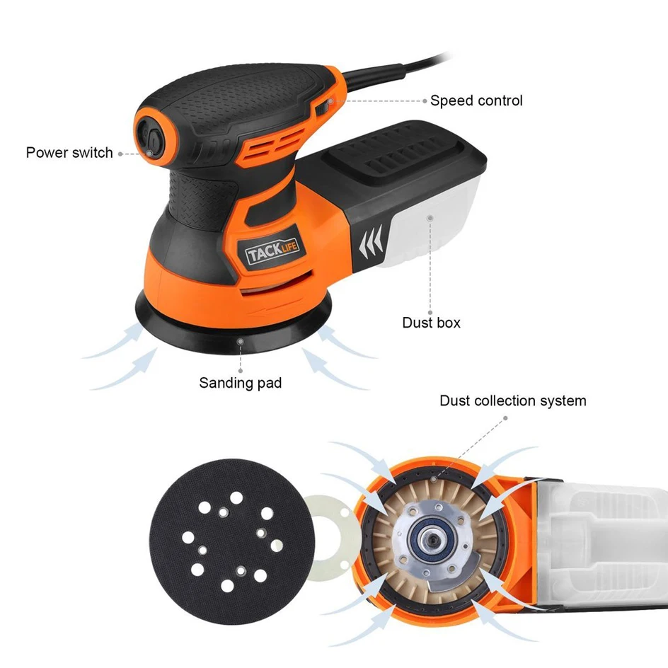 Black & Decker Random Orbit Sander, 5 Inch