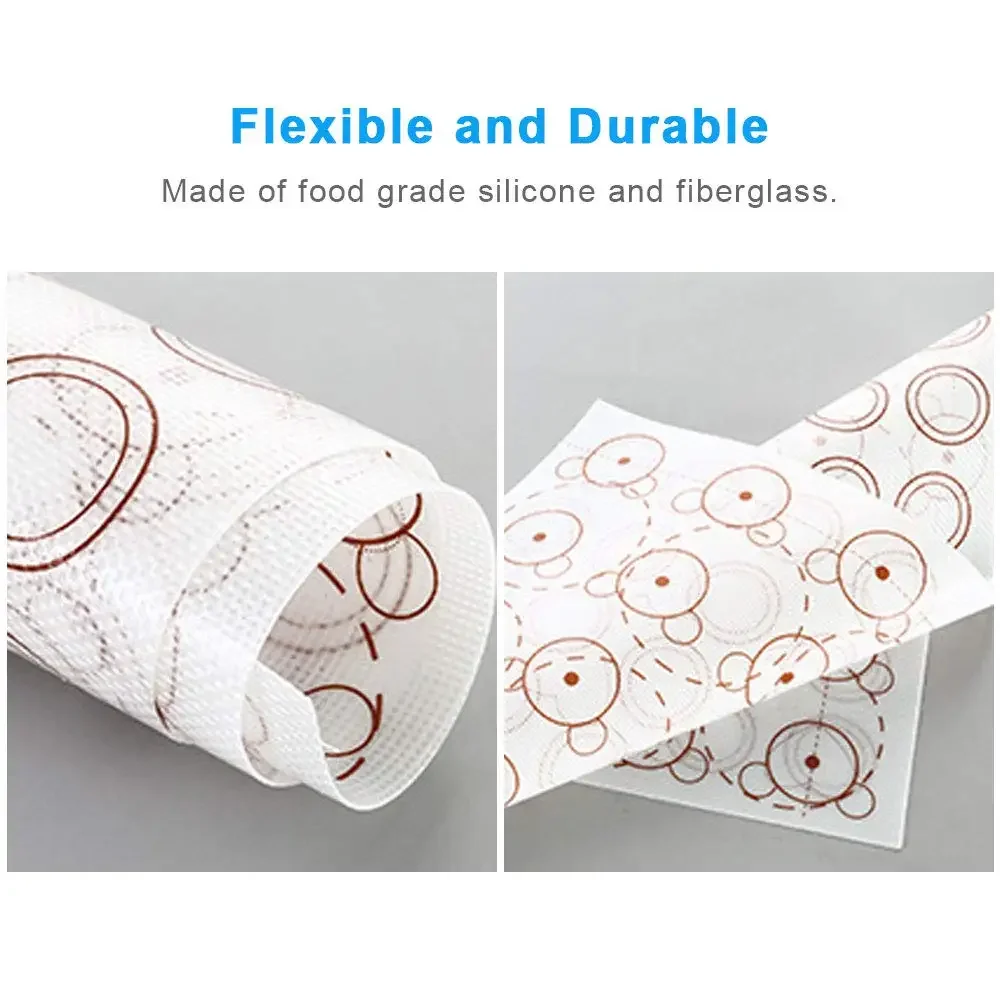 Double Sided Silicone Baking Mats Non-Stick Macaron Mat Cookie Pad Rolling Dough Mats Cake Fondant Bakeware Pastry Baking Sheet
