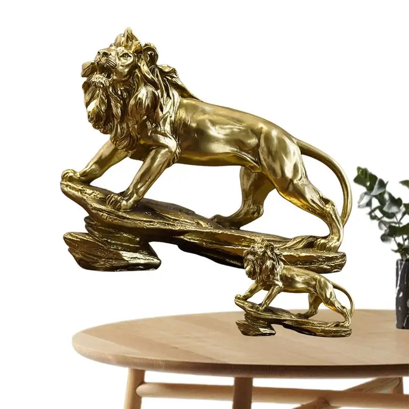 

Статуя гепарда с покрытием из смолы, скульптура льва, Леопардовый Декор для дома, коллекционные фигурки животных, декор для комнаты, украшение для стола
