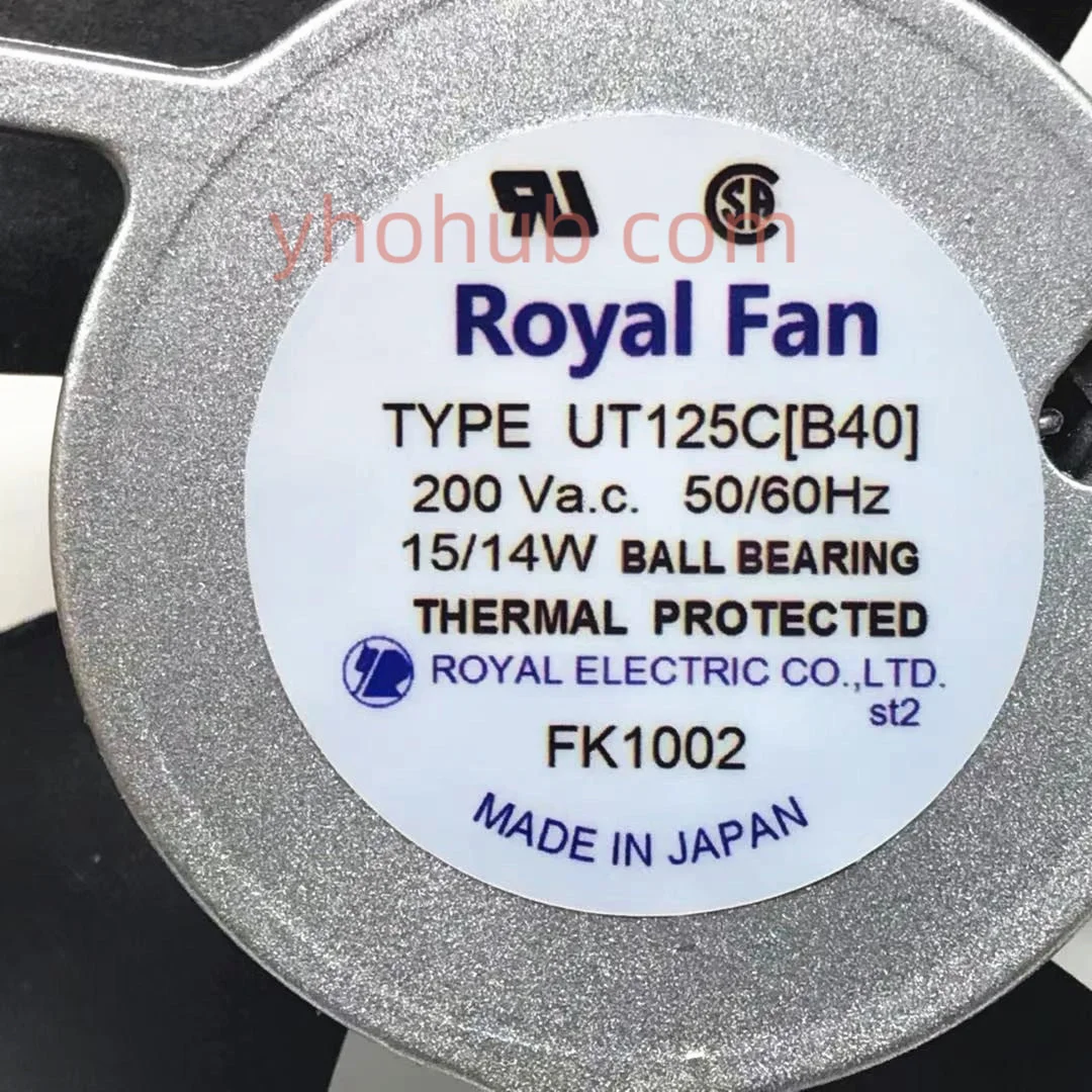 Ventilador de Refrigeração do Servidor da C.a. 120 v 15 14w do fã Real Ut125c 120x200x38 mm - Imagem 3