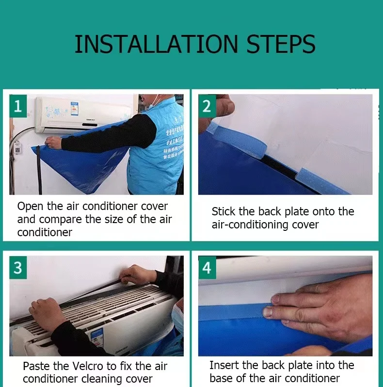 Air Conditioning Cover Waterproof With Water Pipe Below 2P