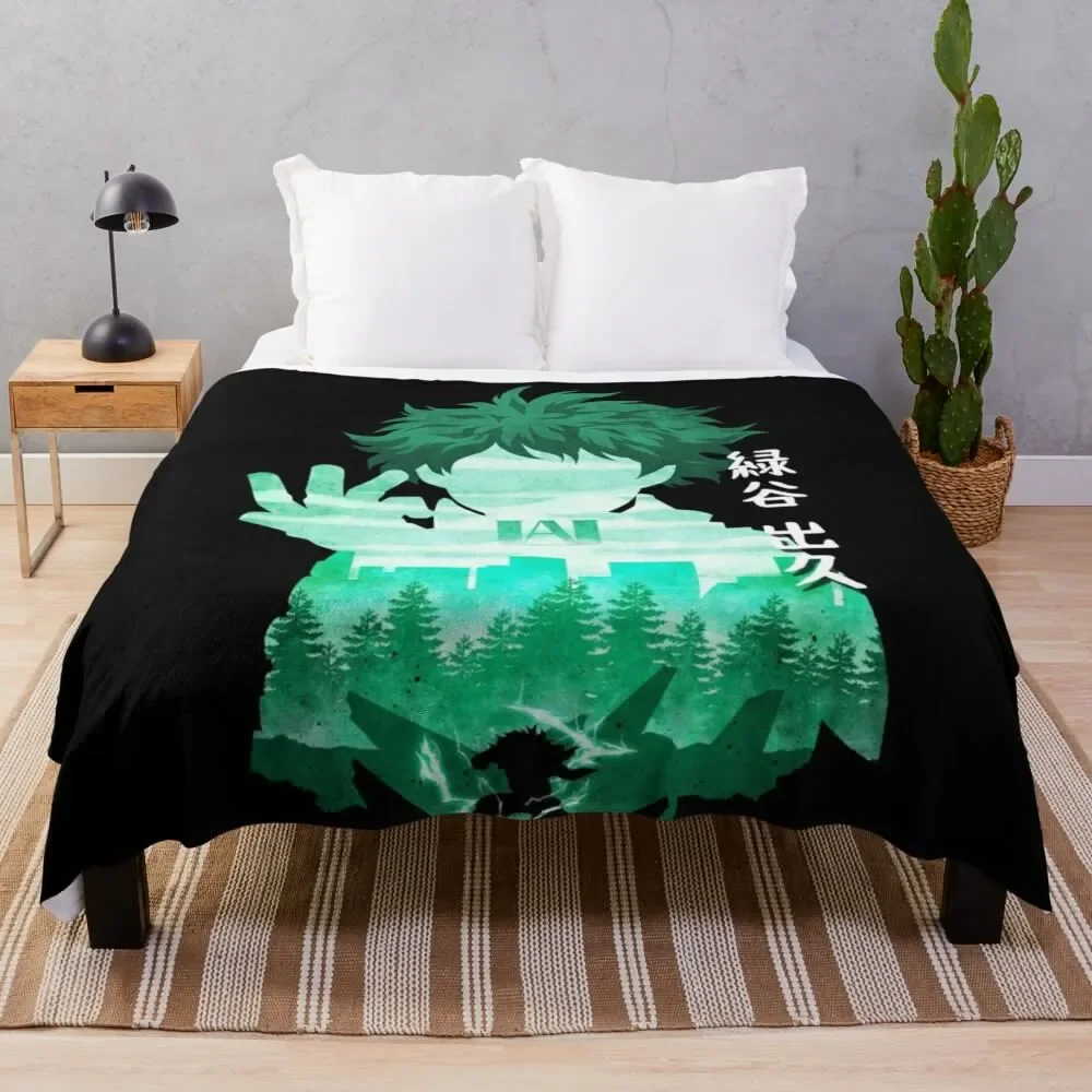 

Deku Midoriya Izuku One For All Hero Academy #5 Throw Blanket Bed linens Decorative Sofa Extra Large Throw Blankets