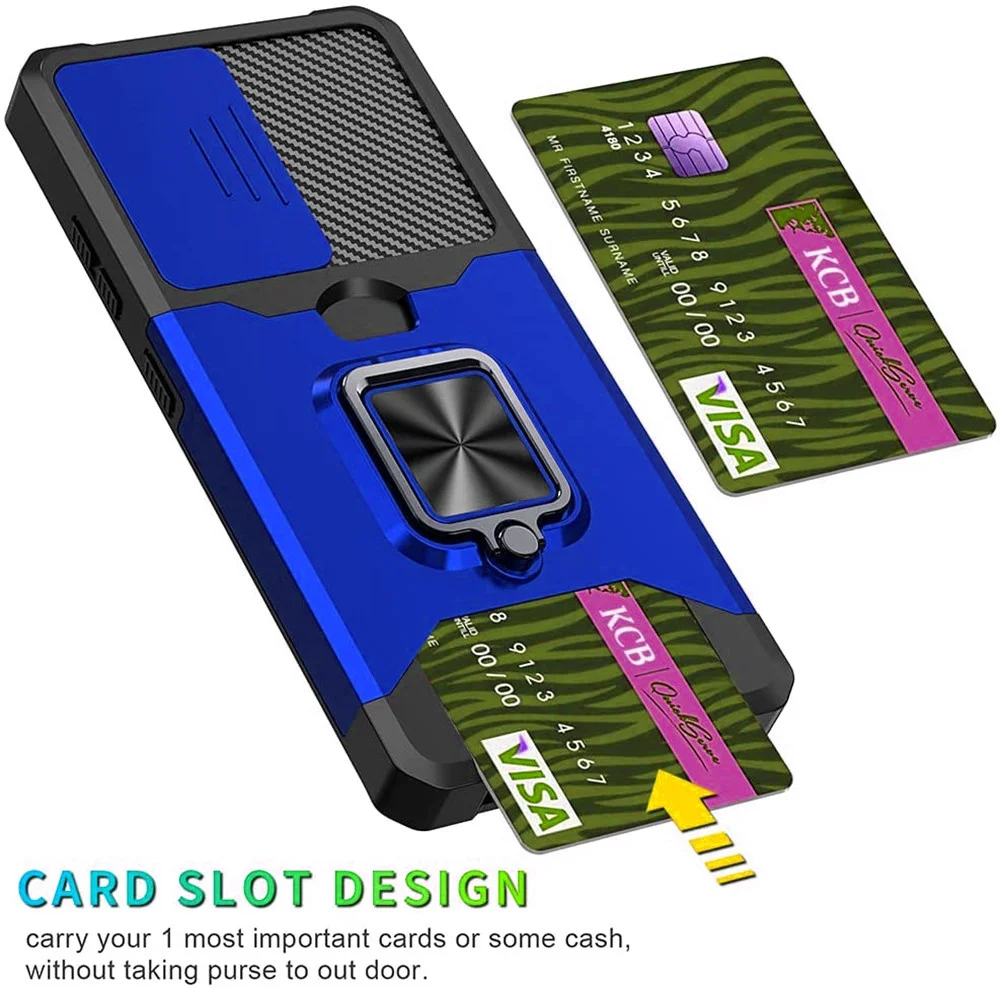 Samsung Galaxy A52 For Samsung Galaxy A52 5G 4G Case Card Slot Ring Holder Stand Cover For Samsung A52 Sm-A525F 6.5" Galaxy A52