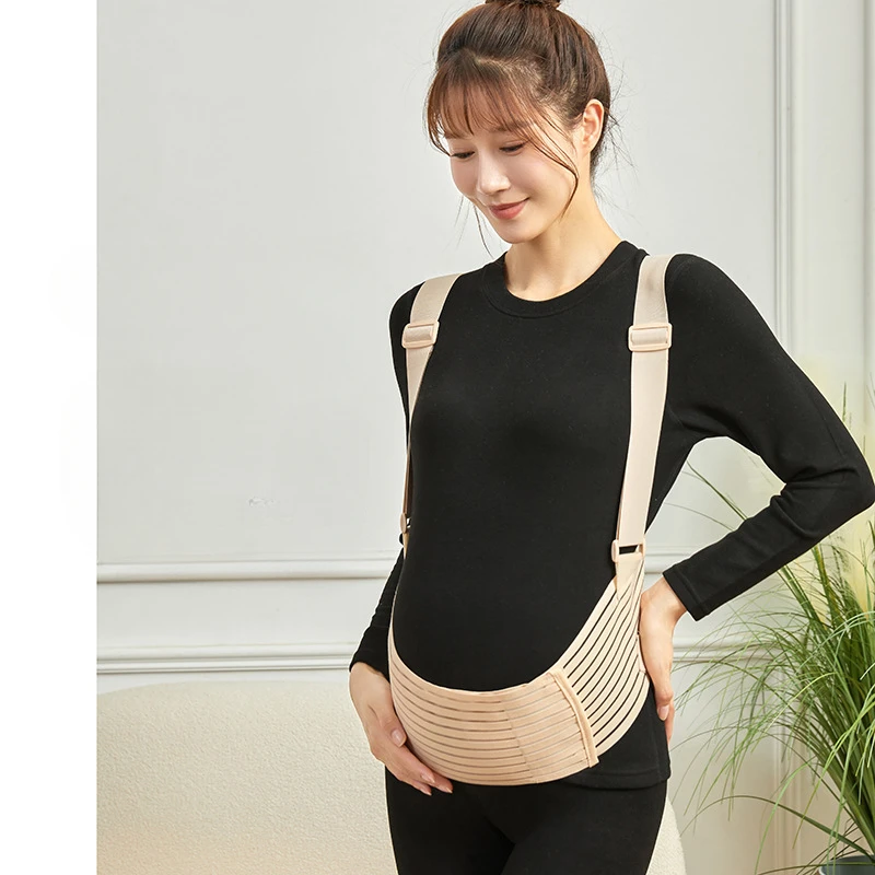 Breathable Adjustable Maternity Support Belt For Mid-To-Late Pregnancy Stabilizing Belly Wrap For Back Support