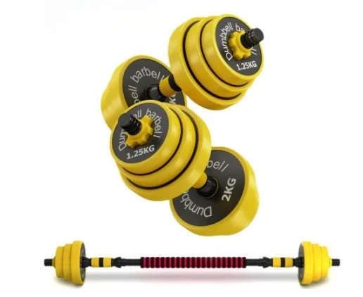 Household Fitness Equipment 10kg 20KG 30kg Adjustable Gym Household Fitness Dumbbell Barbell Set Muscle Exercise Cheap Price