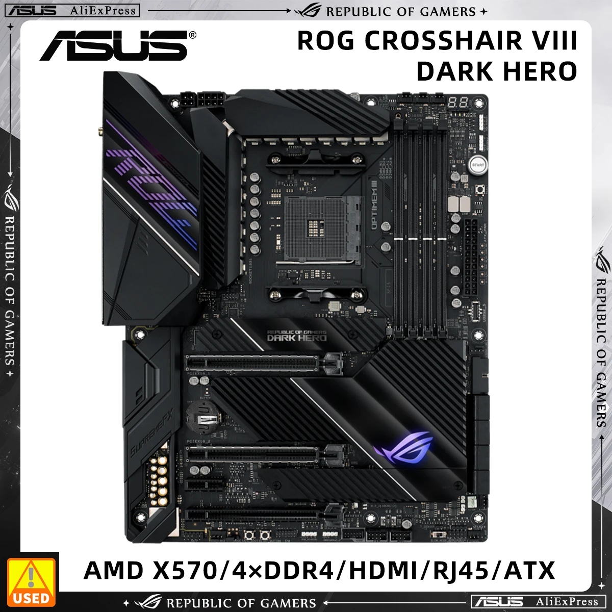 Scheda Madre X570 Rog Crosshair Viii Dark Hero Ddr4 Presa Da 128Gb Scheda Madre Am4 Pci-E 4.0 Supporto Hdmi Atx Per Cpu Ryzen 5 5700