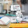 Sewing Machine - Industrial Grade Sergers & Overlock Machines with Durable Metal Frame, 3-4 Serger 5