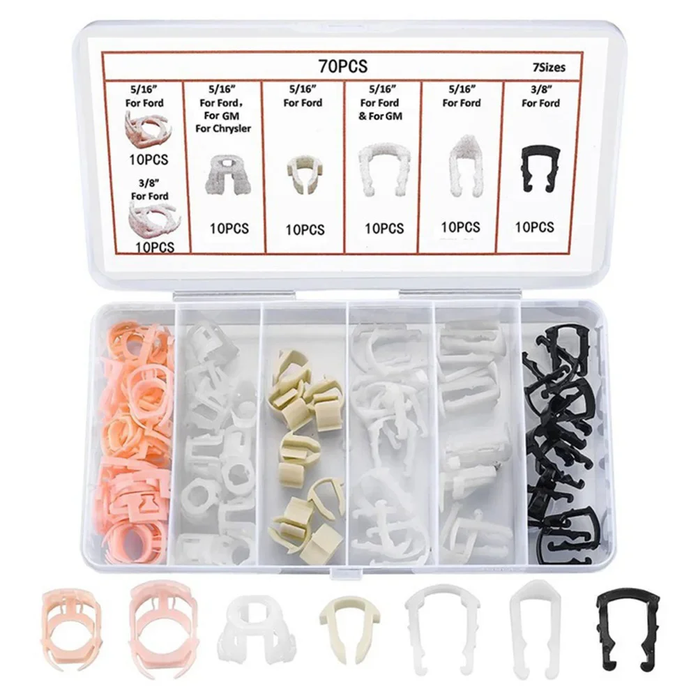 70 Teile/satz Schwertfisch Kraftstoff Linie Retainer Clip Sortiment Universal Kraftstoff Linie Retainer Clip Kit Für Ford Auto Zubehör – Detail 7