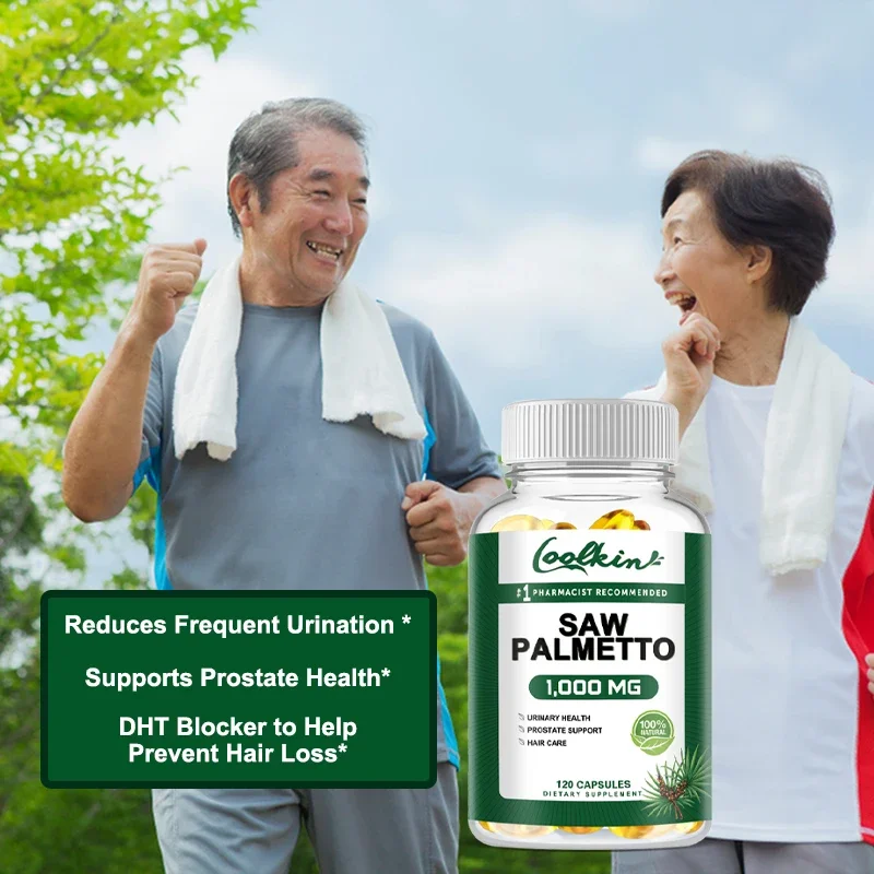 Premium Saw Palmetto Supplements Men's Health Contains Fatty Acids and Essential Nutrients from Saw Palmetto Berries