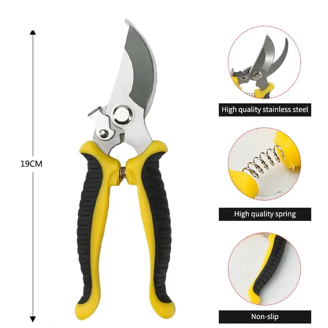 1Pcs Pruner Garden Scissors Professional Sharp Bypass Pruning Shears Tree Trimmers Secateurs Hand Clippers Garden Beak Scissors 2