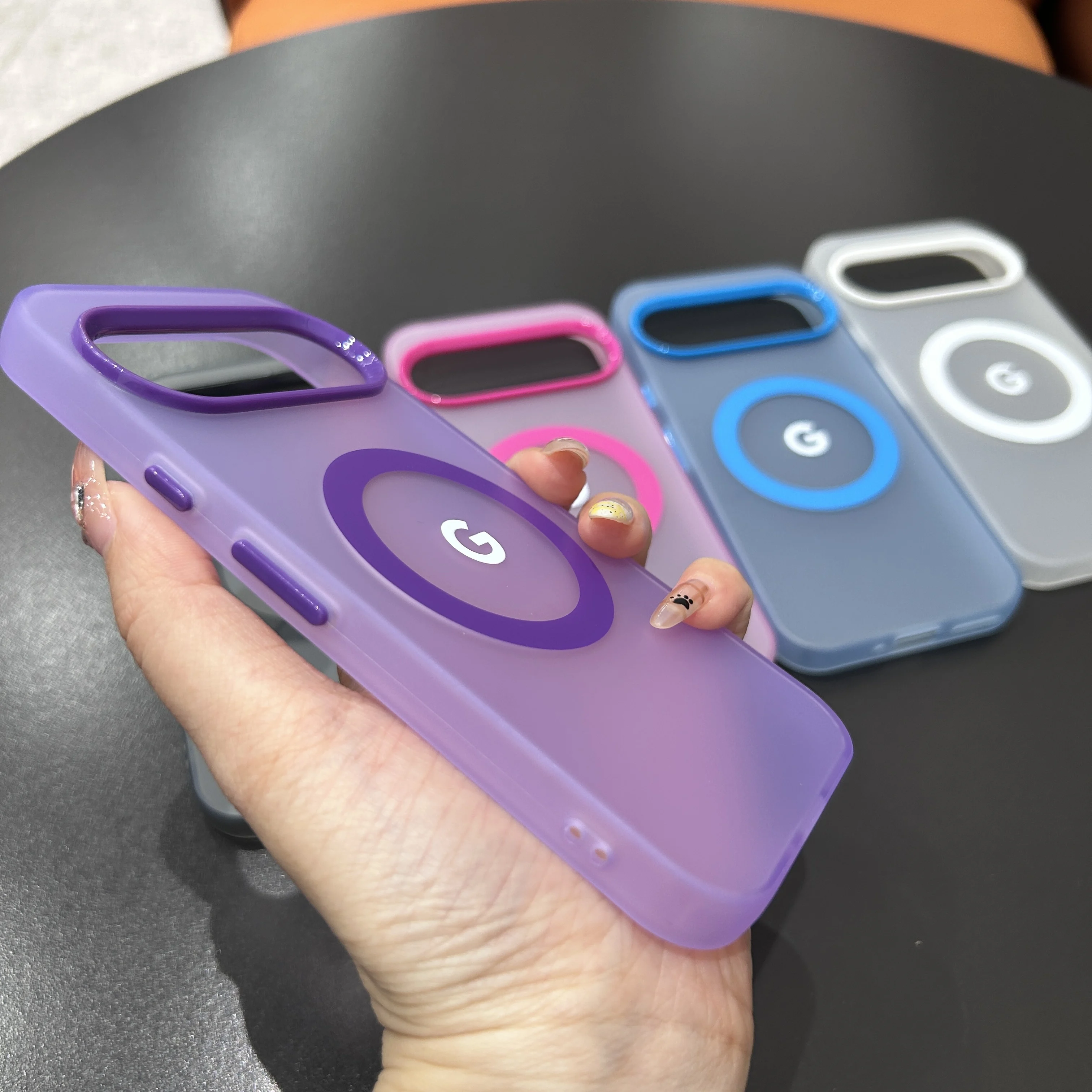 Matte Candy Color Soft Silicone Phone Case with Magsafe Wireless Charging Compatibility