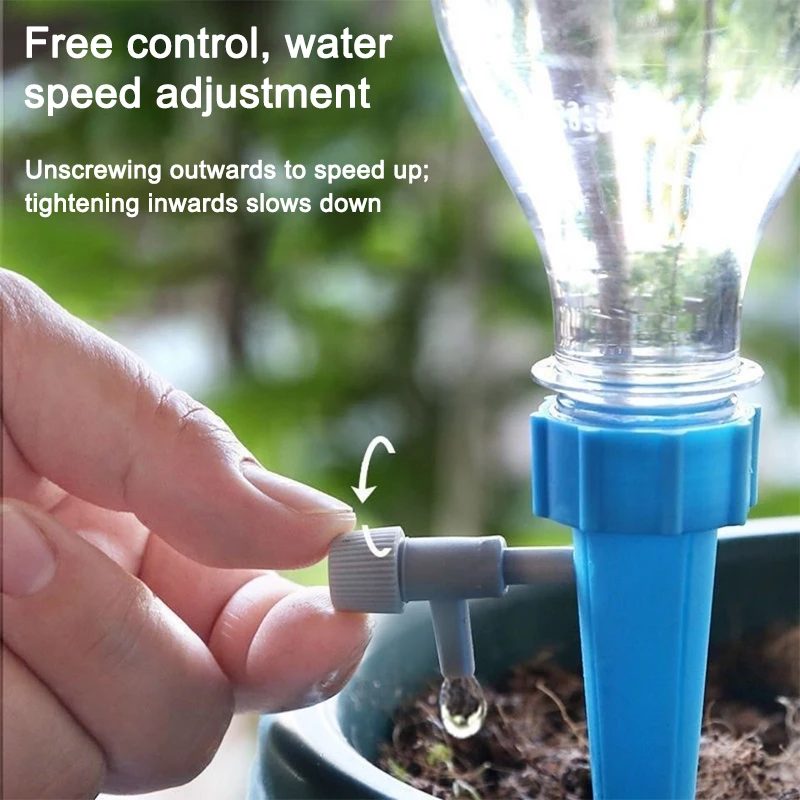 Plant Self Watering Devices Auto Drip Irrigation Watering Spikes with Slow Release Control Switch for Plant Greenhouse Garden sprinkler to drip conversion kit