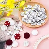 100 Sets Sewing Buttons Cover Kit 23Mm Metal For Art Crafts Sewing Notion Supplies, 7/8Inch Button Covers & Button Backs 3