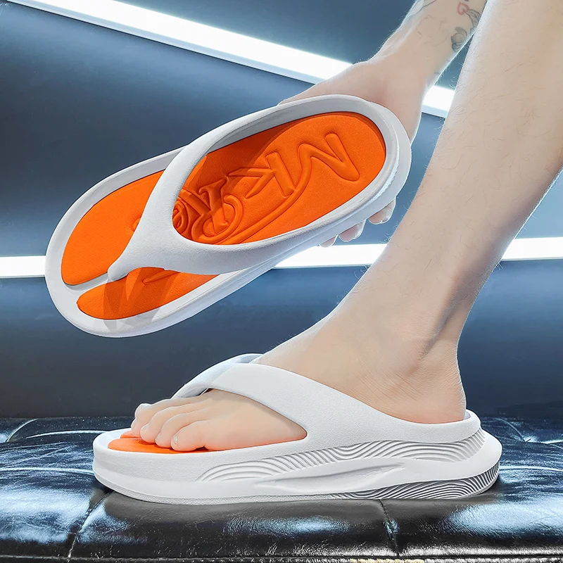 New Stylish Men Flip-flops Elegant Male Soft Slippers Comfortable Massage Summer Shoes Fashion Mens Outdoor Sport Slippers 39-46 5