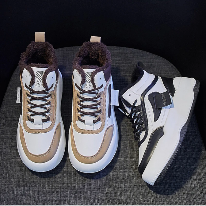Womens Sneakers Winter 2022 New In Fashion Plus Velvet Warm Platform Skateboard Shoes Woman Comfort Running Sports Snow Shoes