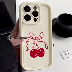 Charming Red Cherry Silicone Phone Case - Soft Protective Cover for Xiaomi 14 (2)