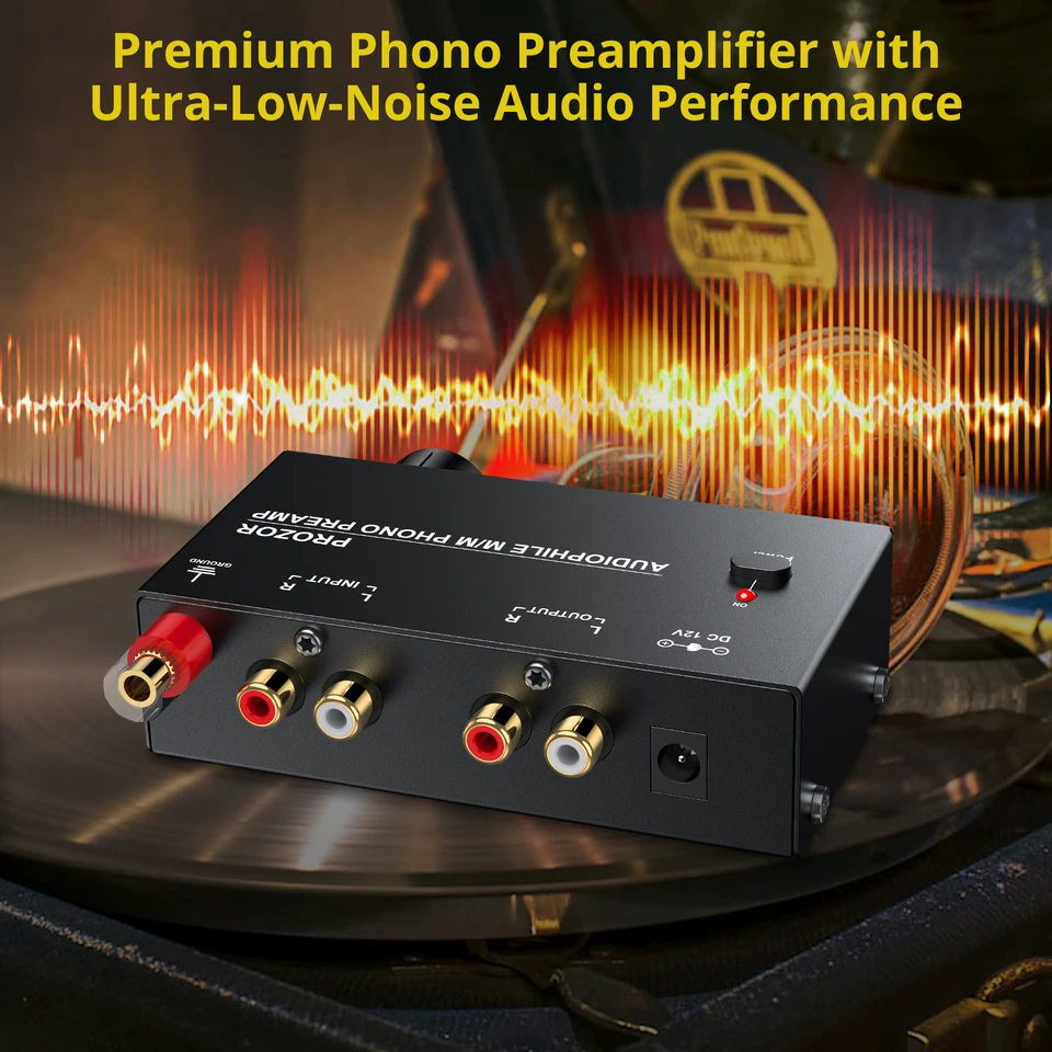 Preamplificatore Phono YGiTK - Per Giradischi Con Usbica RCA Oro E Controllo Volume - Foto 3