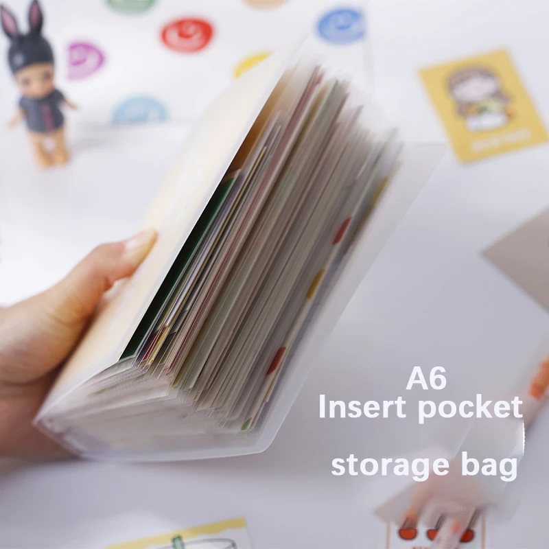 

A6 Large Capacity Pocket Storage Booklet Card Ticket Sticker Invoice Memo Favorite Photo Album Photo Album Business Card Album