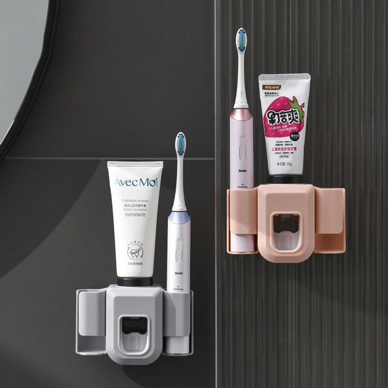 Electric Toothbrush Holder Double Hole Wall Toothbrush Organizer Stand Brush Holder Bathroom Accessories