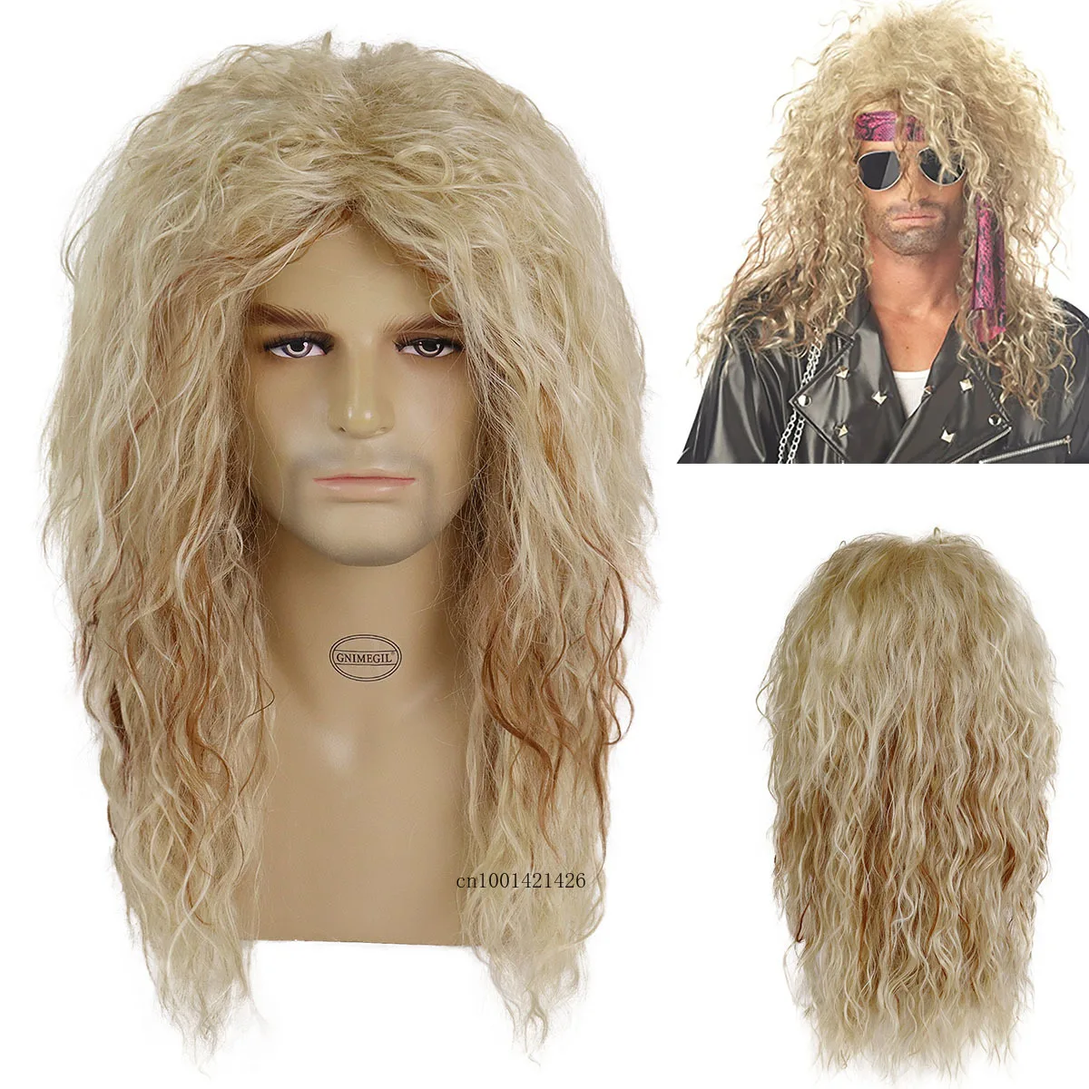

Длинный волнистый парик GNIMEGIL 70s 80s синтетические волосы блонд парики вьющиеся для дискотеки вечеринки Хэллоуина парик для костюма с челкой смешанные светлые цвета