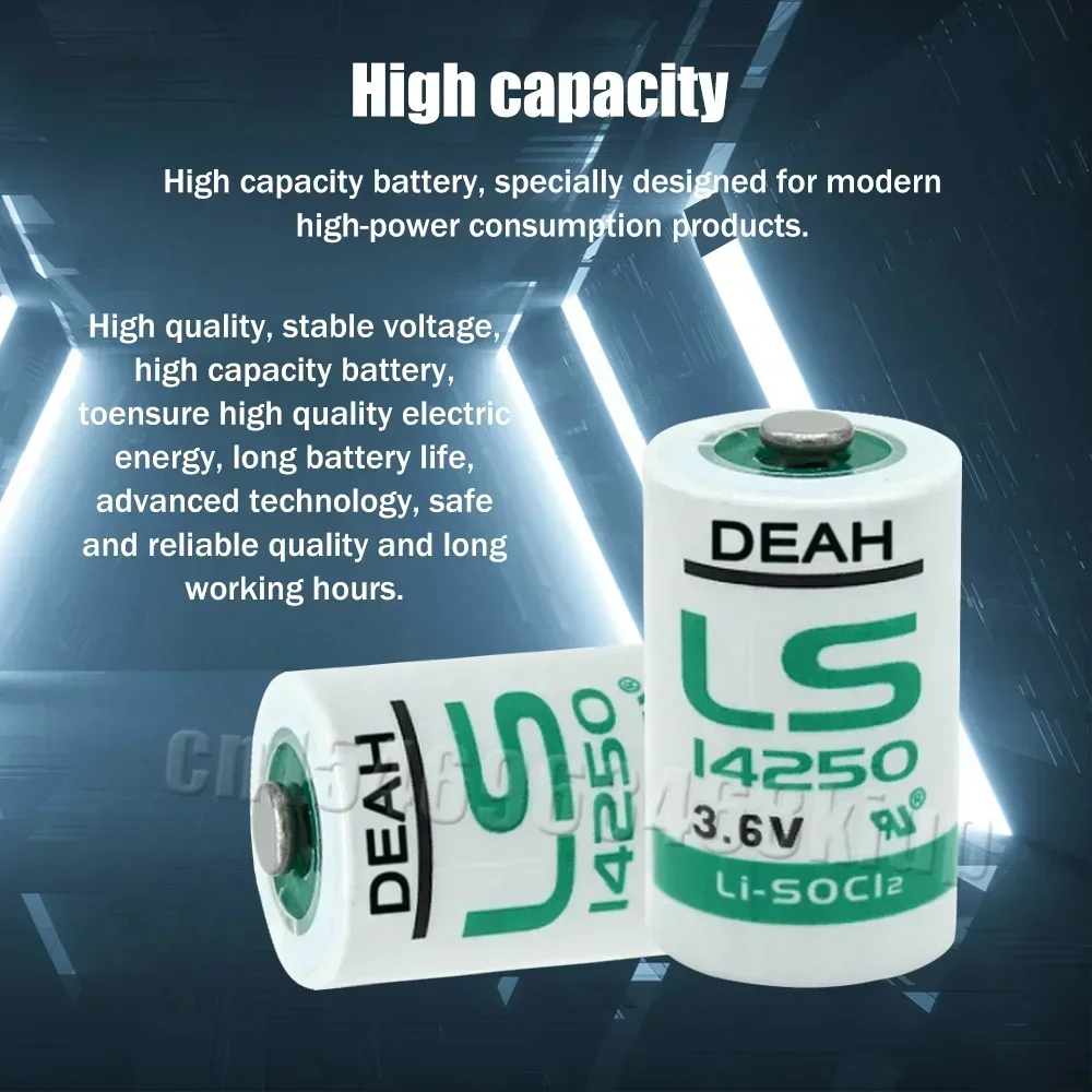 100PCS 100% New LS14250 R6 L14250 14250 1/2AA TL-5902 ER14250 3.6V Lithium Battery For CNC Machine Tools Touch Screen Gas Meter 2