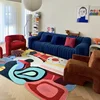 Living Room Carpet Colorful Trendy Special-shaped Bedroom Bedside Rug  Fluffy Plush Fashionable Coffee Table Floor Mat Ковер 양탄자 1