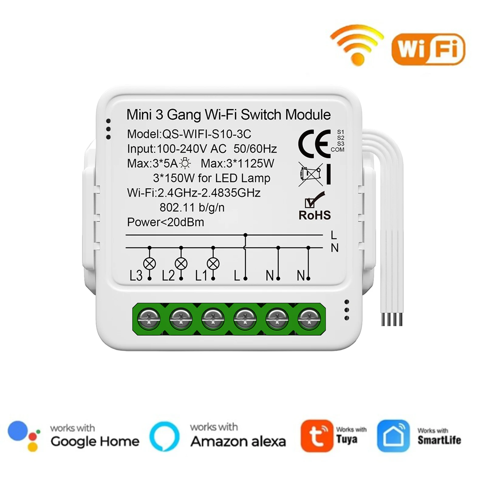 

Переключатель для штор с Wi-Fi, с ДУ
