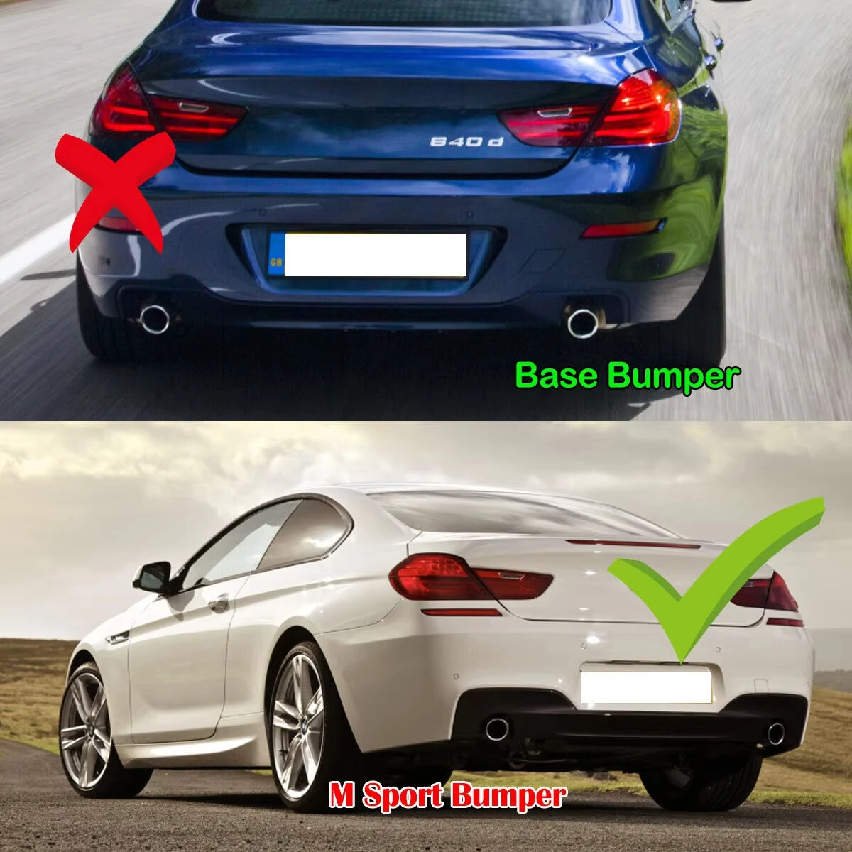 Rear Bumper Lip Diffuser Splitter Spoiler Body Kits for BMW 6-Series F06 F12 F13 M Sport 2011 2012 2013 2014 2015 car bumper spoiler bumper lip bumper lip decoration car rear bumper lip
