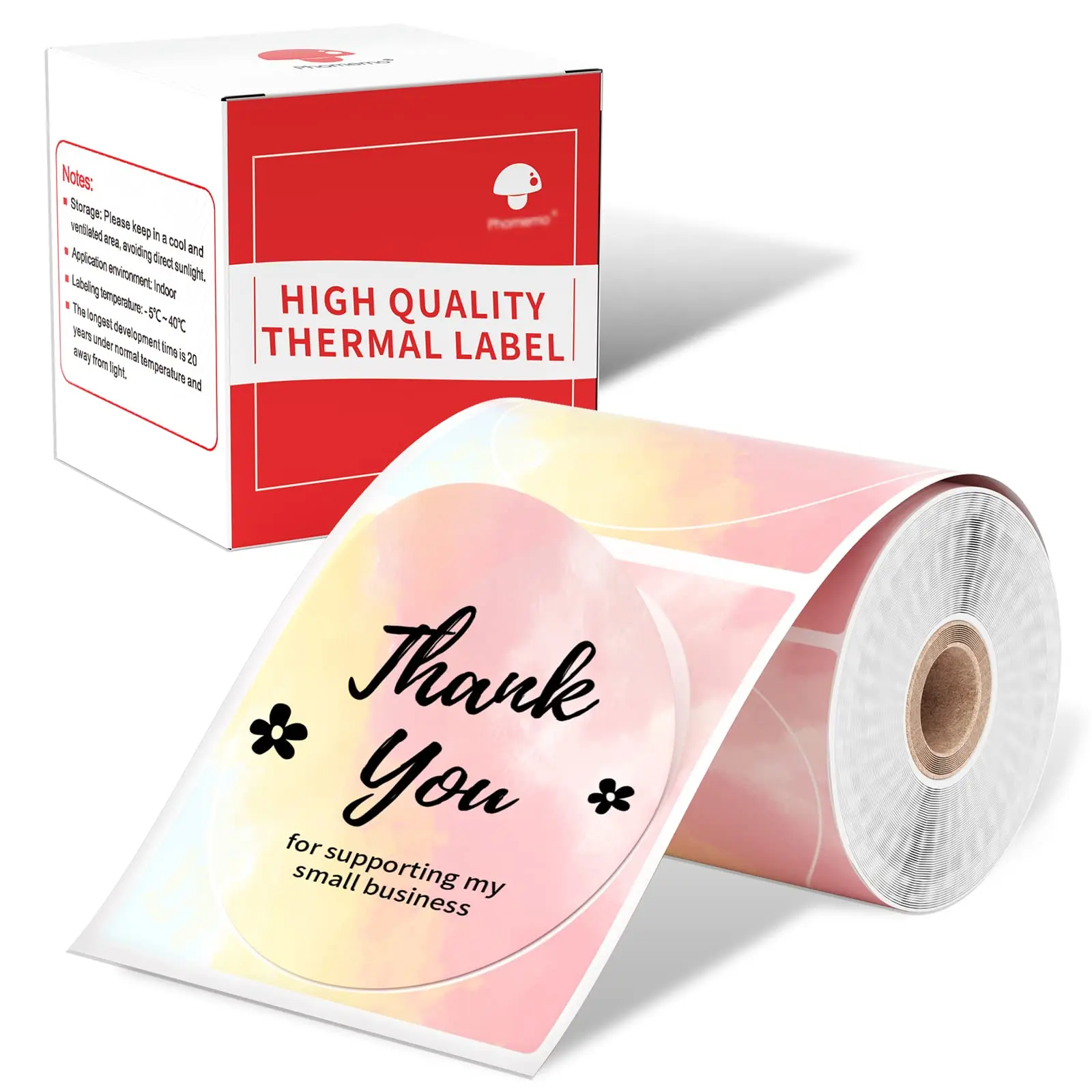 DIY 로고 디자인 QR 코드용 다채로운 원형 열 라벨 자체 접착 라벨, M110, M220, M221 라벨 메이커용 원형 스티커 라벨, 신제품 