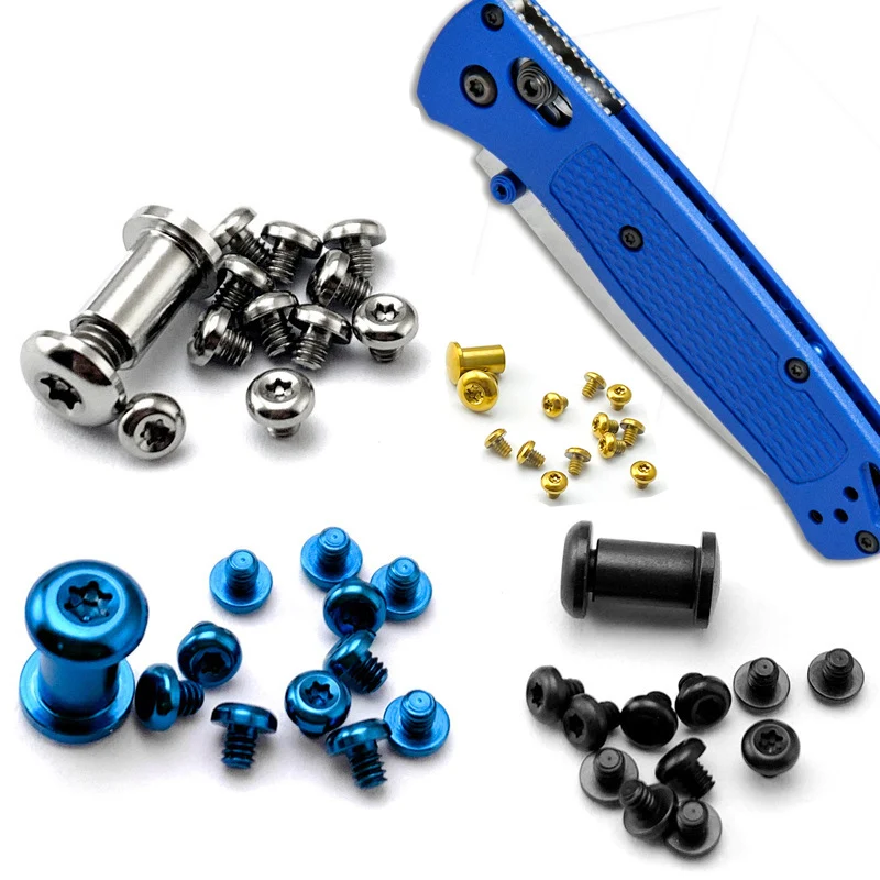1 kompletter Satz Messer Titan Griffs ch rauben Spindel nieten für echte Bench made Bugout Messer DIY Herstellung von Zubehörteilen