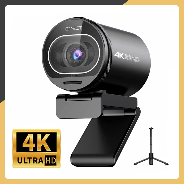 Webcam 4K Web Camera 1080P 60FPS USB Streaming EMEET Camera with 2 Noise Reduction Mics for Gaming/Youtube/Video Calling