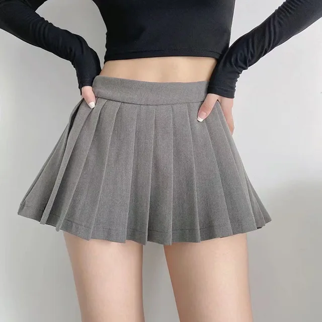 PAIN OR PLEASURE★韓国★人気★ECHO PLEATS SKIRT /追跡あり Zoki Sexy Women Pleated Skirts High Waist Summer Vintage