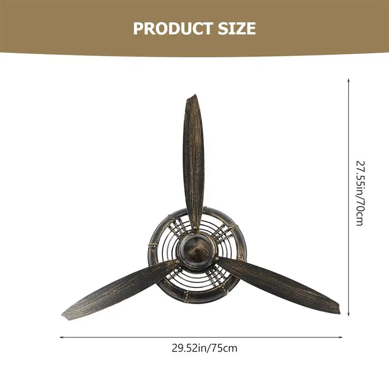 Retro Industrial Style Aircraft Propeller Wrought Iron Art Wall Hanging Ornaments Bar Internet Cafe Decoration 6