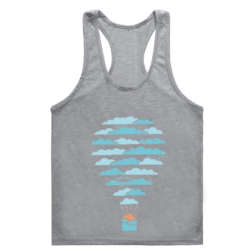 

Weather Hot Air Balloon Print Woman Plus Size gym tank top men Women Cotton tank top men sleeveless Summer tank Gym t-gym tank t