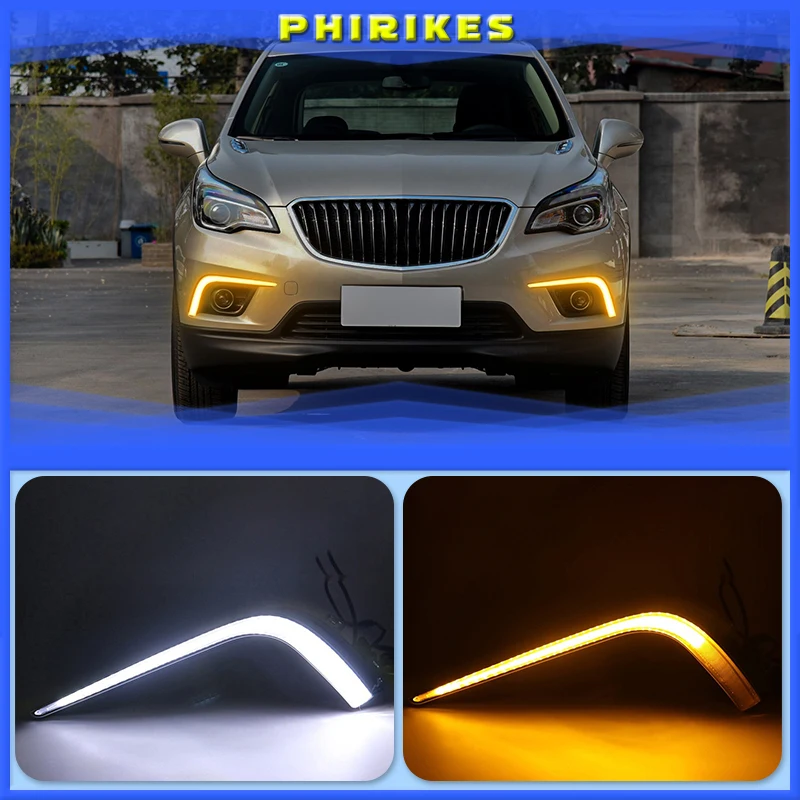 

Автомобильные светодиодсветодиодный дневные ходовые огни, дневные ходовые огни, указатели поворота для Buick envision 2015-2017, 2 шт.