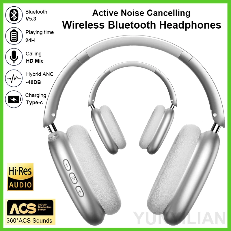 最新のANC Max Bluetoothヘッドホン アクティブノイズキャンセリング