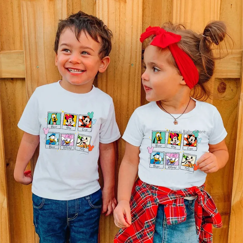 New Best Day Ever Best Disney Trip Print Family Matching Shirts Mickey Minnie Mouse Dad Mom Kids Tshirts Baby Rompers Outfits 2