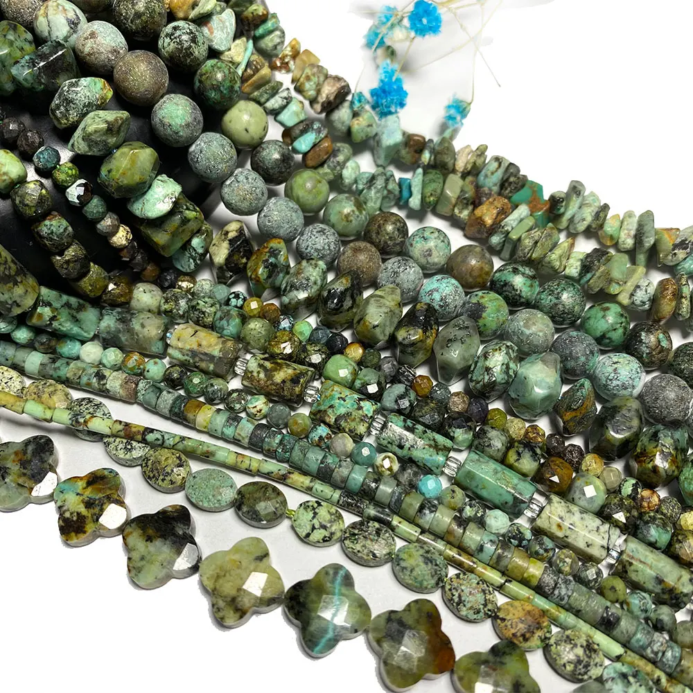 Perles Turquoise Naturelle Forées – Neuves Sans Emballage