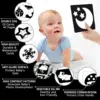 Baby Visual Stimulation Cards Montessori High Contrast Flash Card Infant Visual Early Education Learning Toys For Newborn Gifts 3