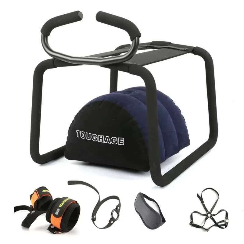 Toughage Inflatable Sex Pillow Bouncer Chair Couples Sex Position Furniture Inflatable Toy With Bondage Kit Toy For Couple